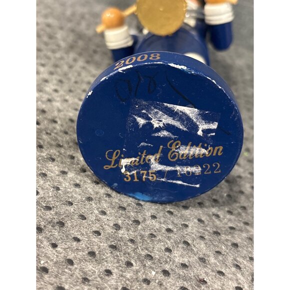 2008 Limited Edition Wooden Nutcracker Drummer Soldier Figurine With Red Drum - Picture 5 of 9